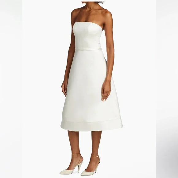 Amsale Duchesse Satin Strapless Dress NWT Size 10